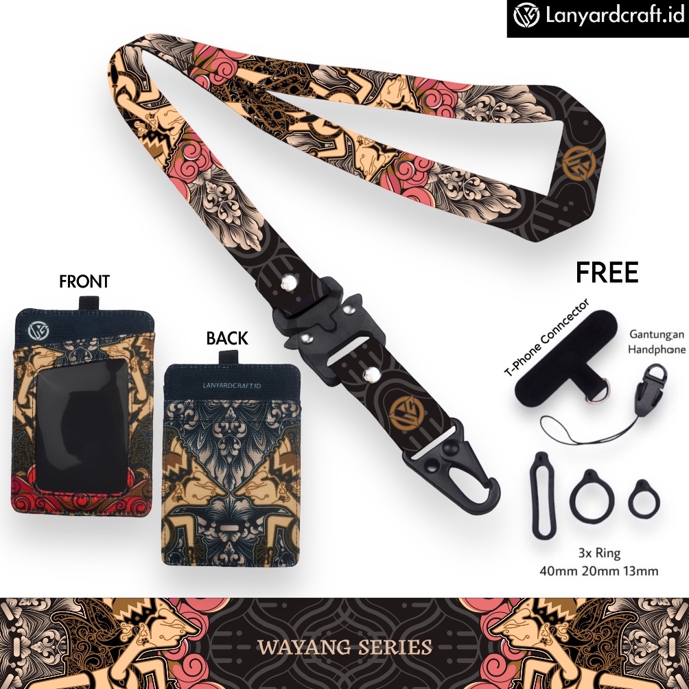 

KODE U78S LCID Lanyard Craft Wayang V3 Gantungan Tali Holder Card Printing Wayang Series