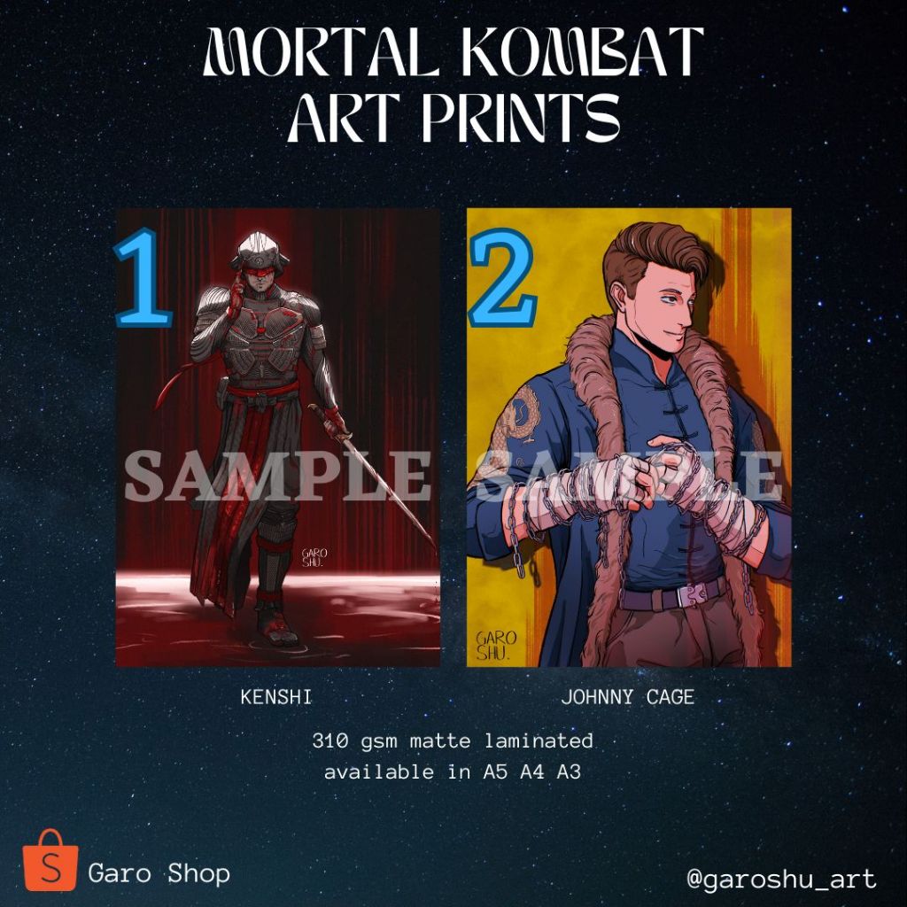 Mortal Kombat Kenshi Johnny Cage Art Print Poster by Garoshu