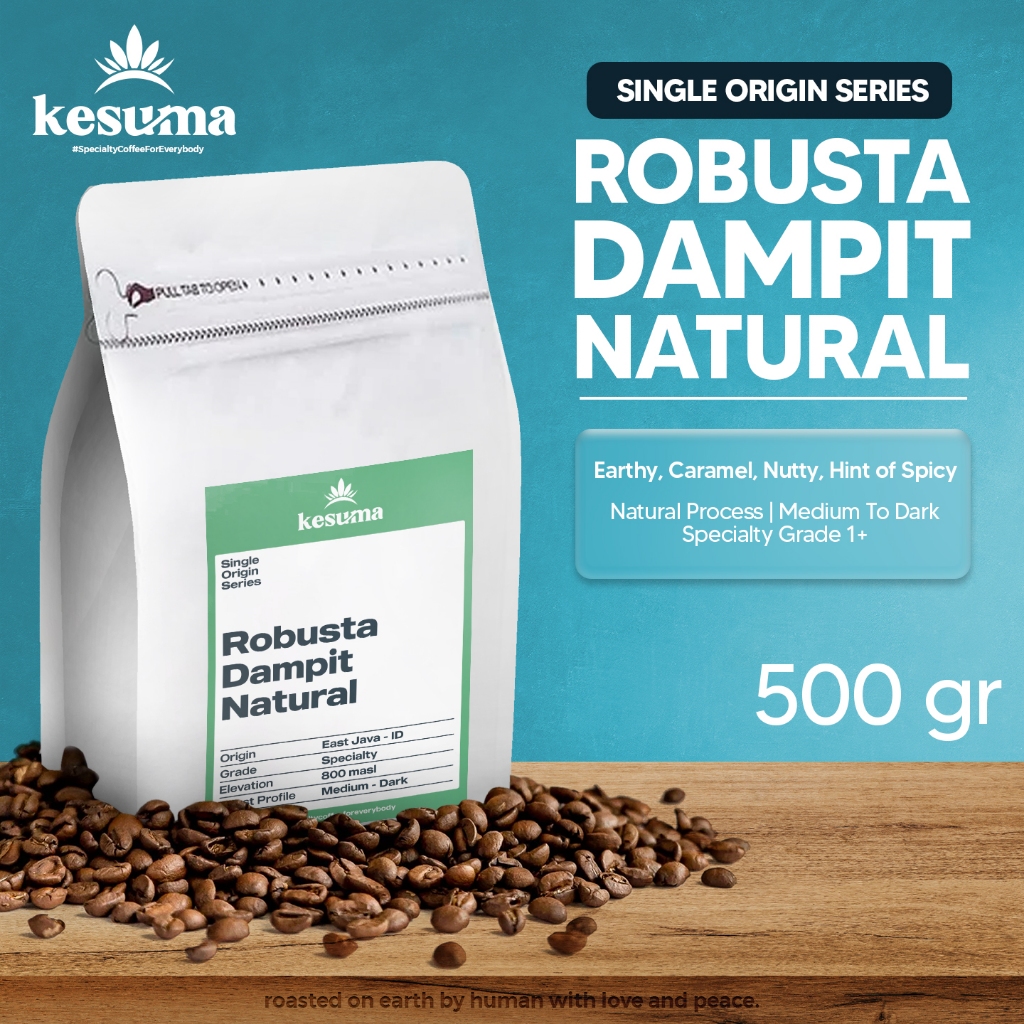 

Robusta Dampit Natural Specialty Grade 1 Single Origin Roasted Beans Bubuk Kopi Kesuma Coffee Kopi Murni Kopi Berkualitas - 500gr