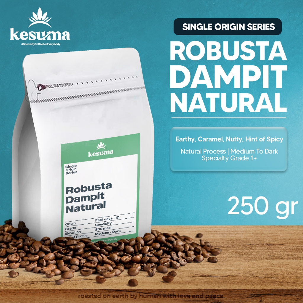 

Robusta Dampit Natural Specialty Grade 1 Single Origin Roasted Beans Bubuk Kopi Kesuma Coffee Kopi Murni Kopi Berkualitas - 250gr