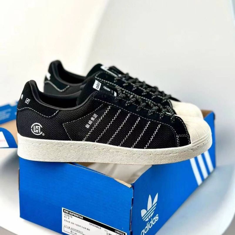 SEPATU ADIDAS SUPERSTAR CLOT X CORE BLACK PREMIUM ORIGINAL