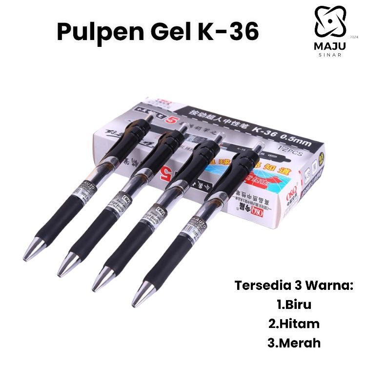 

Pena/Pulpen Gel K-36 Ink 0.5mm Standar Pulpen Alat Tulis Kantor Sekolah/Pena/Pen Pencet Tinta Cair