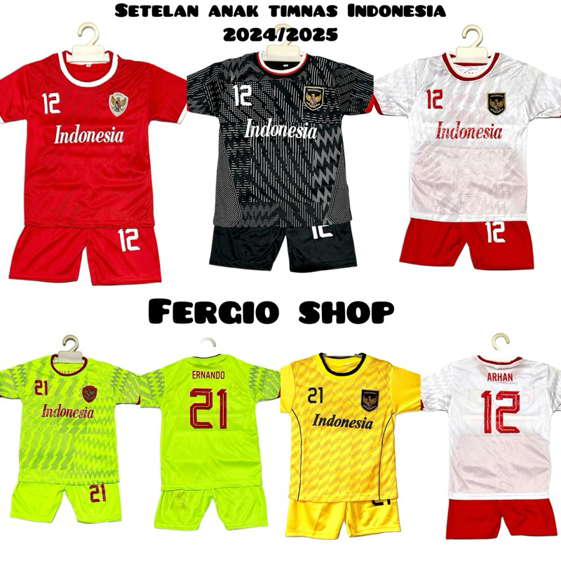 PROMO setelan baju anak TIMNAS INDONESIA/ baju bola anak Timnas indonesia/ setelan baju bola anak