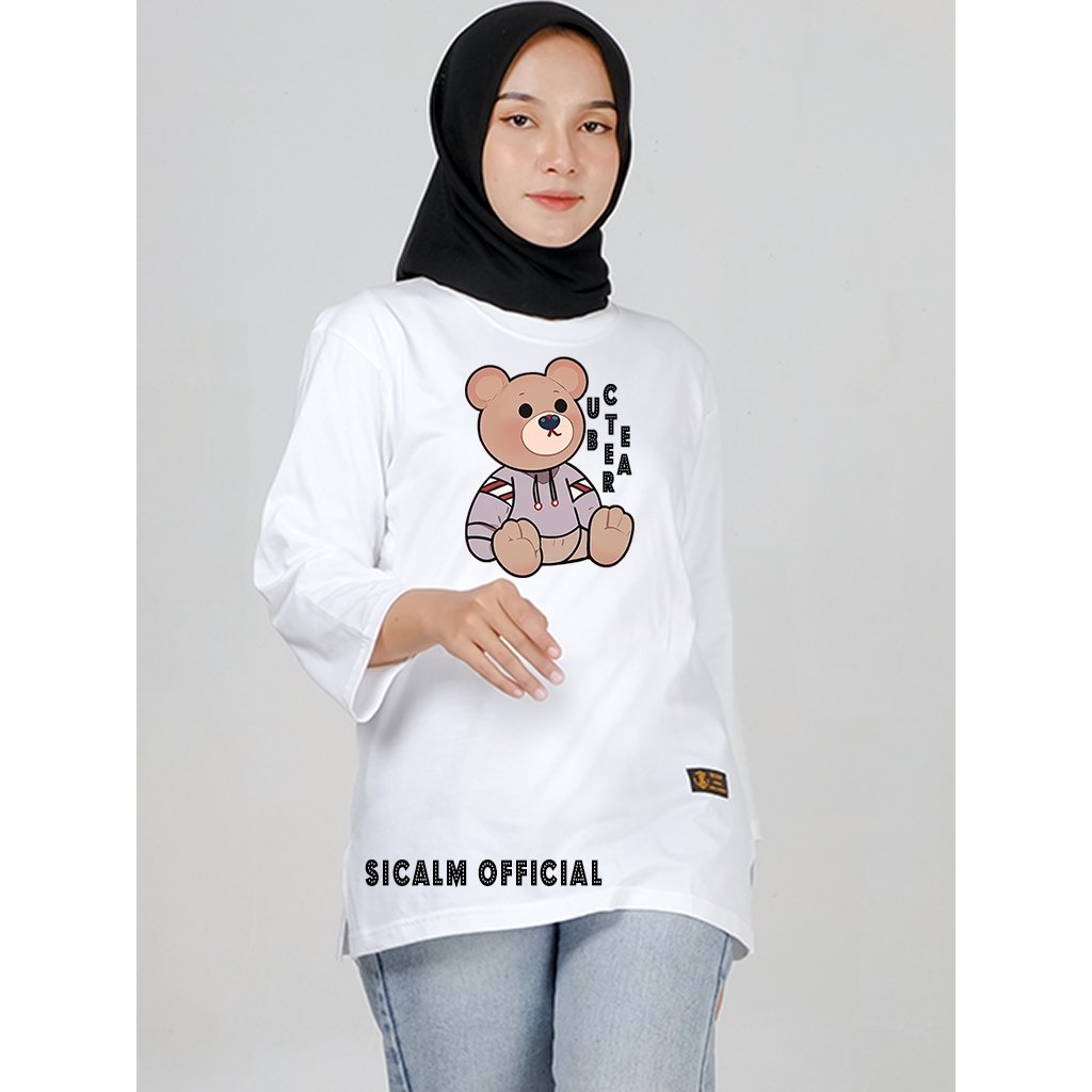 atasan jumbo kaus oversize wanita baju kaos oversize wanita lengan panjang tebal motif terbaru kekin