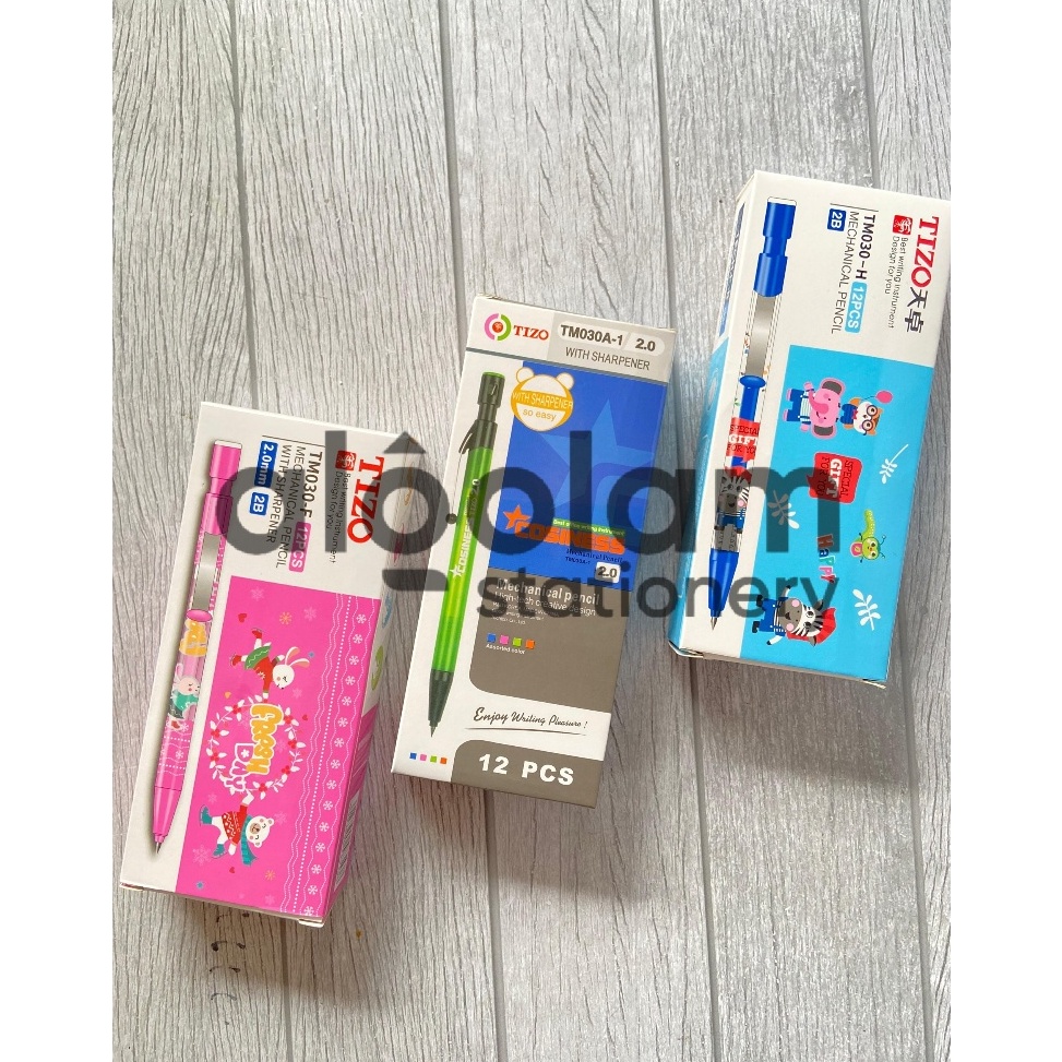 

KODE G23Q SELUSIN 12 PCS Pensil Mekanik Tizo 2 mm Mekanik Pensil Tizo 2mm