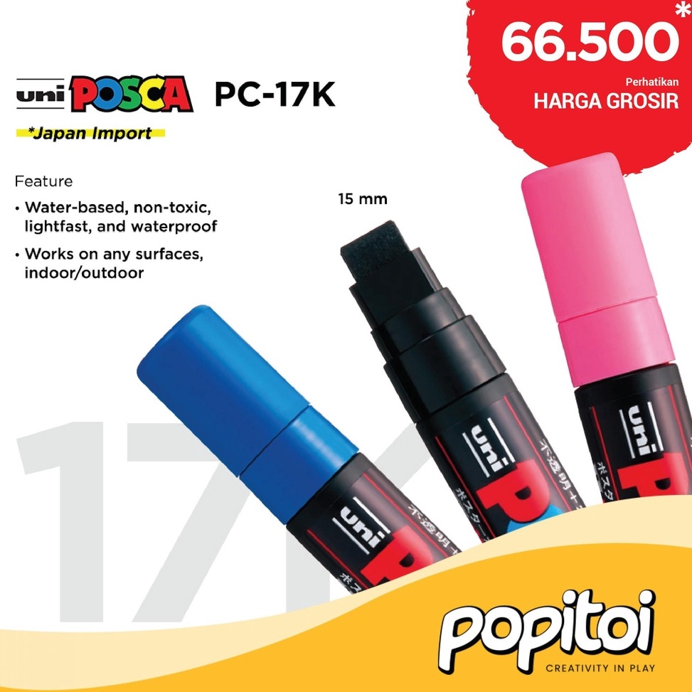 

KODE M86I UNI POSCA PC17K 15mm Extra Broad Tip Water Based Pen