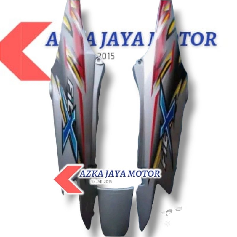 Body Honda Fit X silver strip merah 2008 - 2009