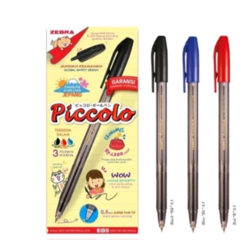 

BOLPOIN ZEBRA PICCOLO 0.5 1 PACK ISI 12PCS