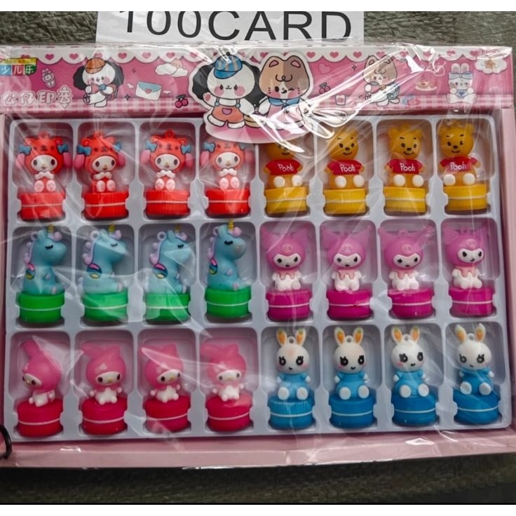 

Buruan Dapatkan Stempel Boneka Karet Kuromi Dll 24pc box