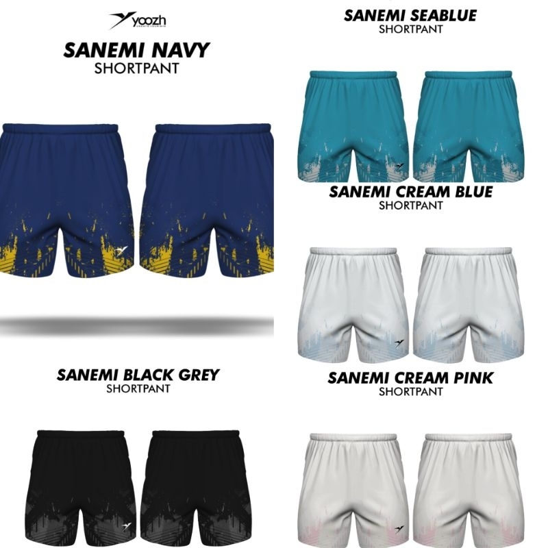 SHORTPANT CELANA YOOZH SANEMI FULL PRINTING CUSTOM SUBLIM