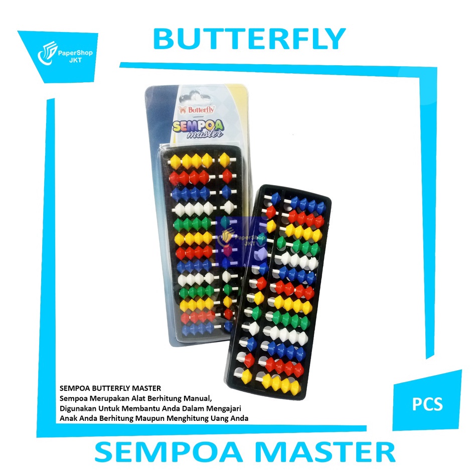 

Pasti Update BUTTERFLY BT Master Sempoa abacus Ukuran Besar Pcs