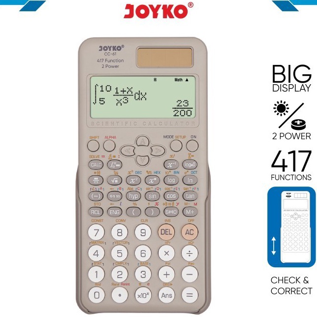 

Top Rating Calculator Kalkulator Joyko CC61 Scientific 417 Functions
