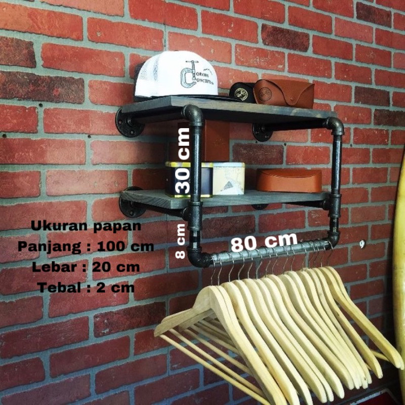 rak dinding/rak industrial/rak pajangan