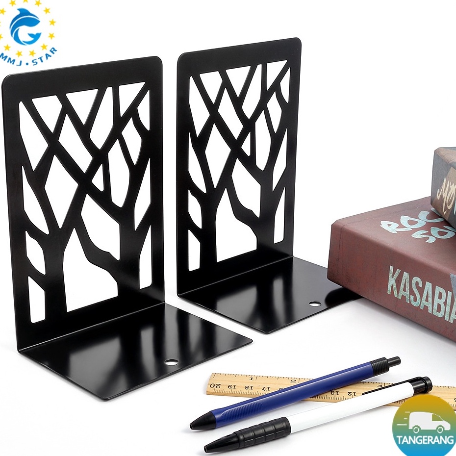 

Super Pembelian 1 PasangPenyangga Buku BesiStand BookPembatas Buku BesiMetal Bookstand