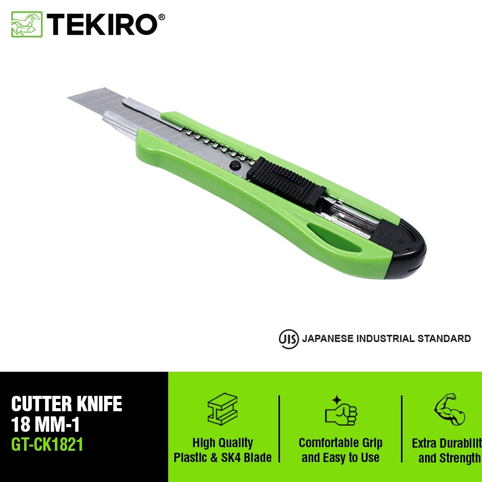 

Grosir Irit Tekiro Pisau Cutter Besar 18 Mm Carter Tools