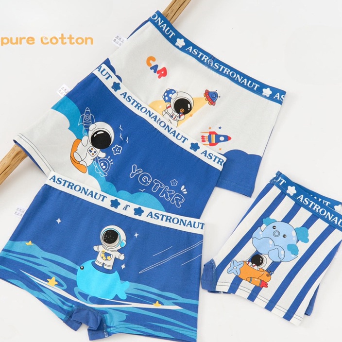 Terbaru Kikidoo 4 Pcs Celana Dalam Boxer Anak Cowok Katun NEW SERIES BAL38