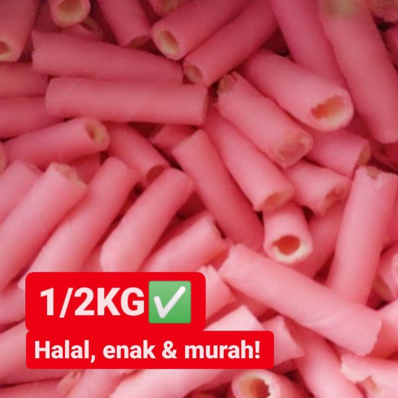 

500g Barcelona Strawberry/Mini Wafer Roll Murah