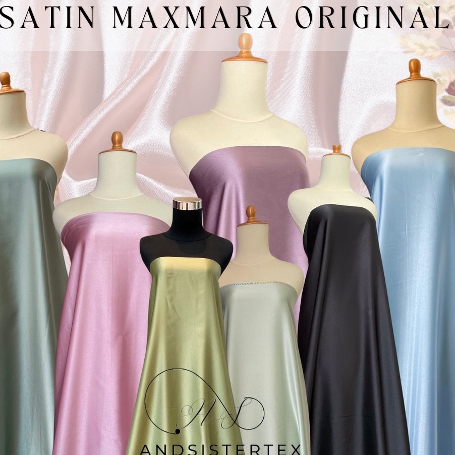 Terlaku Bahan Kain Satin Maxxmaraa Premium Warna Rosegold Taro Pink
