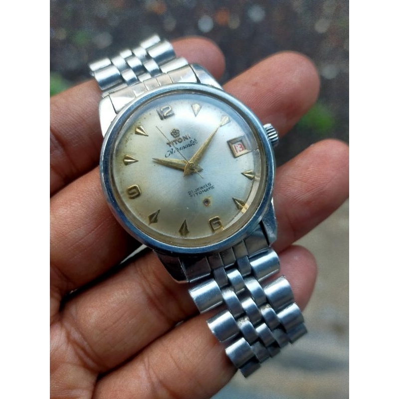 Jam Tangan Titoni Airmaster Titoflex Manual Winding Swiss Vintage.