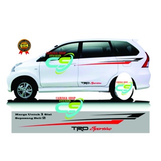 Stiker mobil avanza stiker mobil toyota avanza list trd sportino