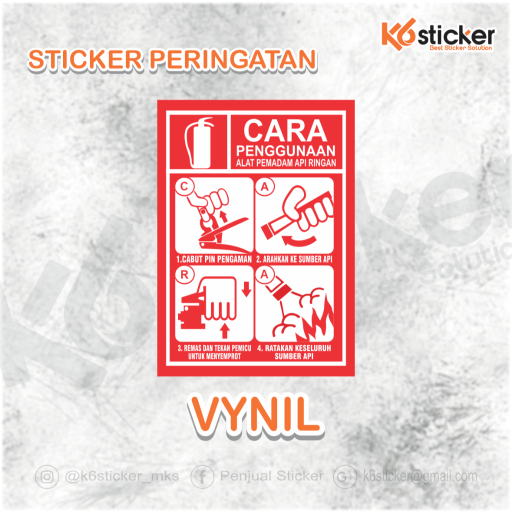 

Sign stiker cara menggunakan apar / stiker cara penggunaan apar / stiker apar / stiker alat pemadam kebakaran