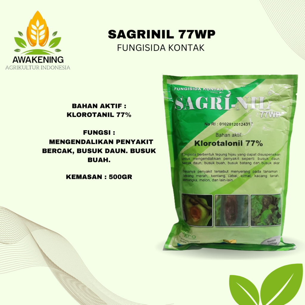 SAGRINIL 77WP 500GR FUNGISIDA KONTAK