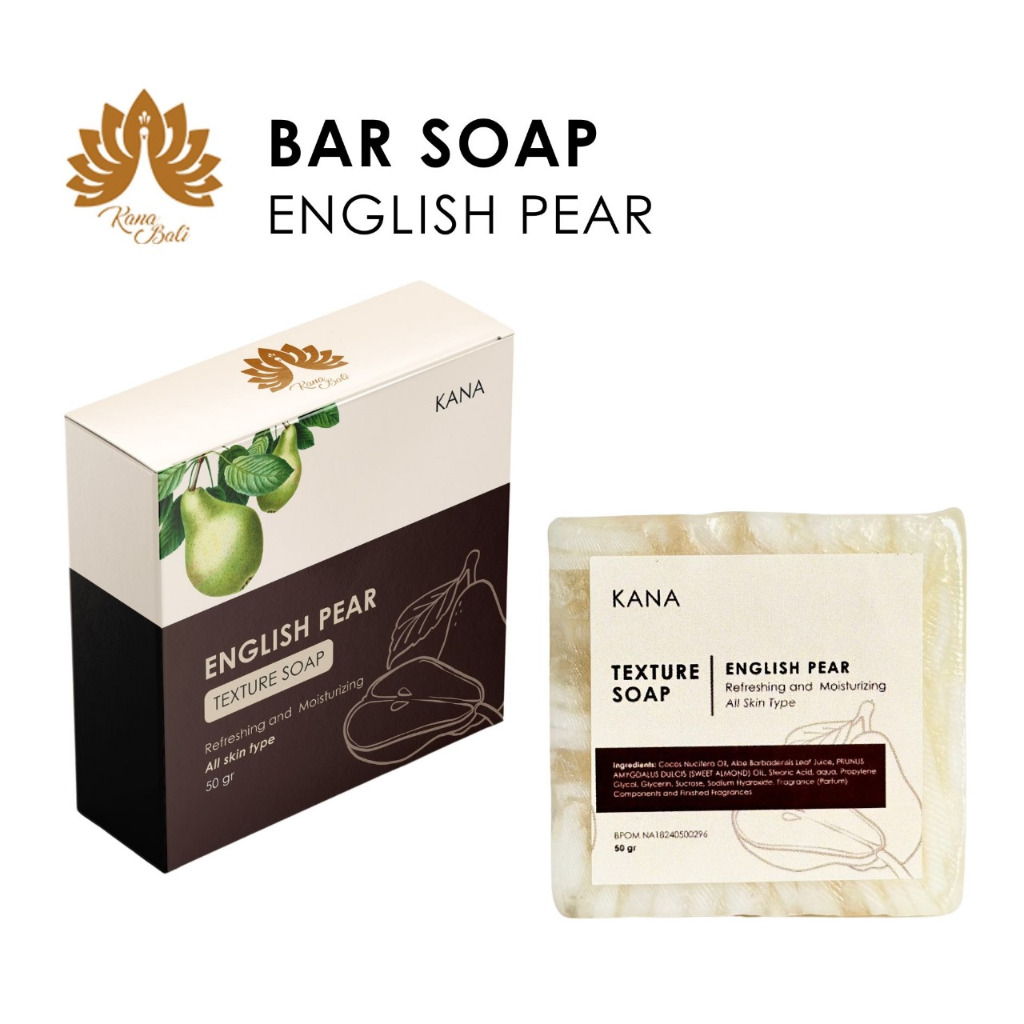 Kana Bali Bar Soap English Pear - Natural Texture Soap