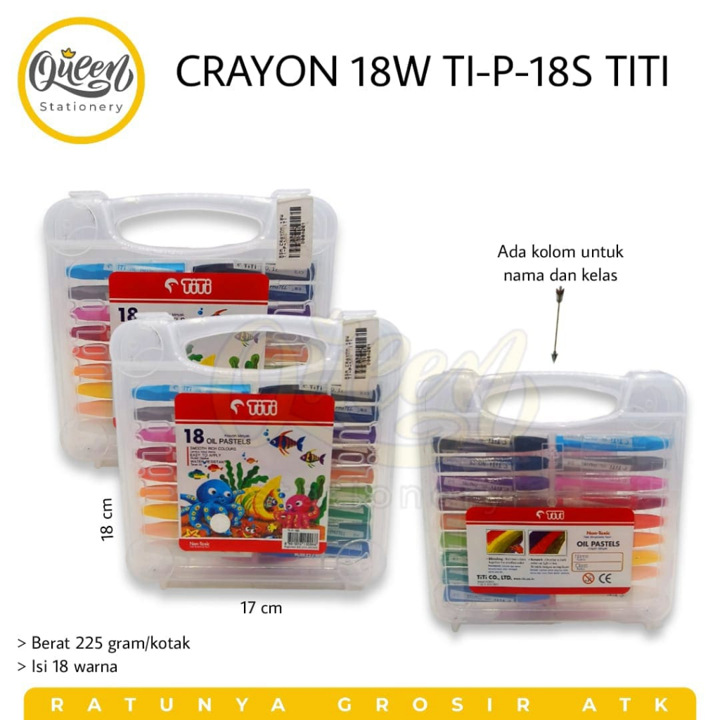 

1 SET (18 WARNA) CRAYON 18W TI-P-18S TITI KRAYON ALAT MEWARNAI (001922) / CRAYON MURAH / KRAYON