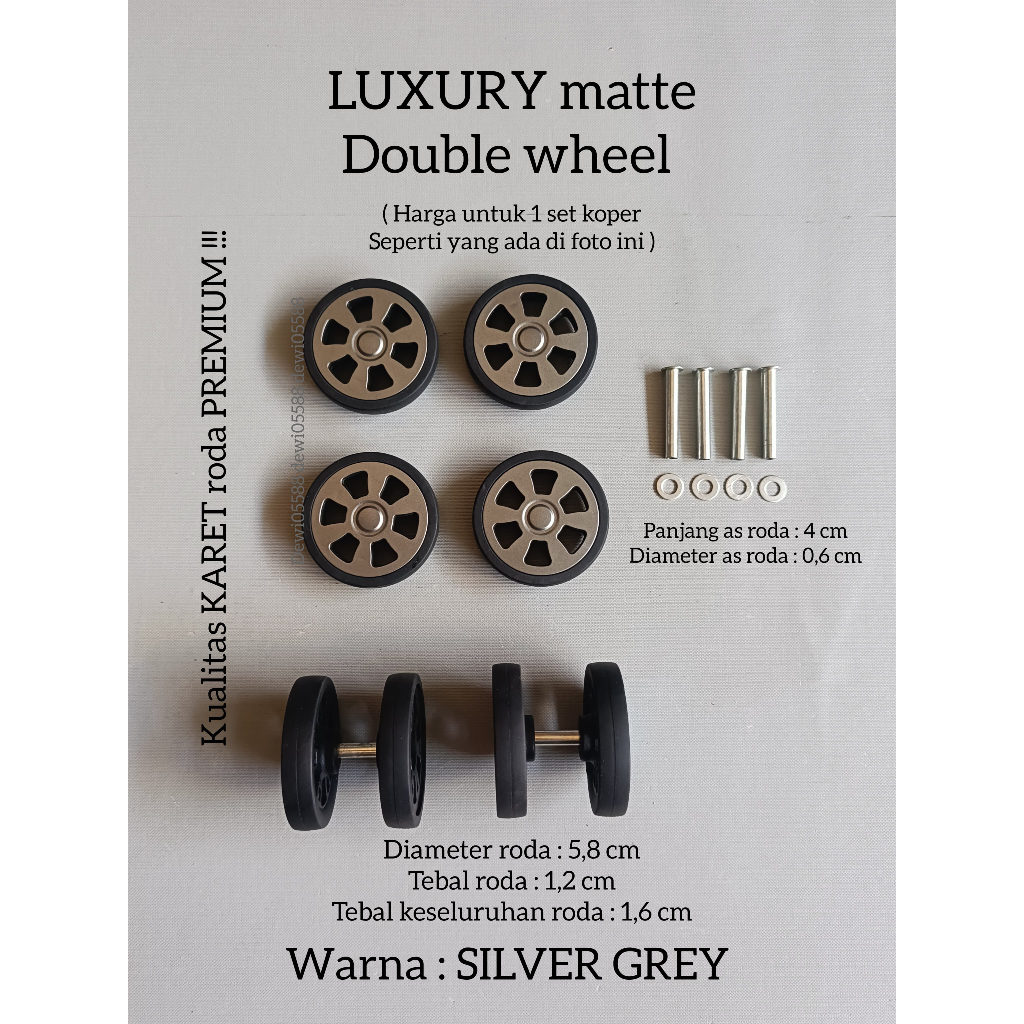 RODA PENGGANTI DOUBLE WHEEL, RODA KOPER, RODA PUTAR 360, SPAREPART KOPER