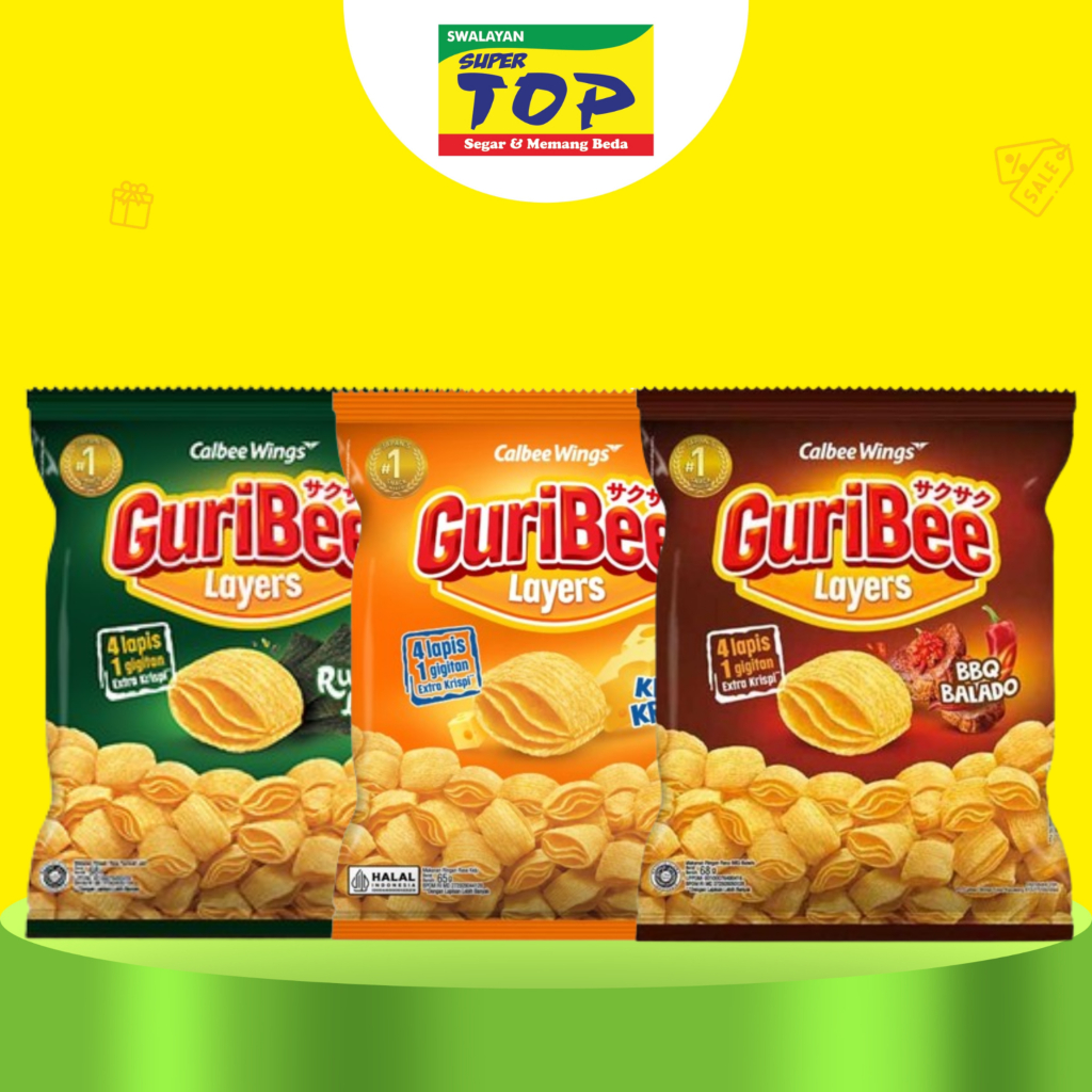 

~TOP~ GURIBEE SNACK KERIPIK KENTANG GURIBEE SEAWEED / KEJU / BALADO 65GR