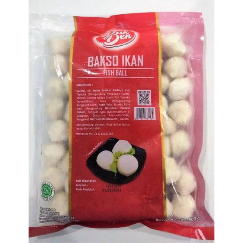 

Bakso Ikan Pak Den 500gr isi 40 Biji