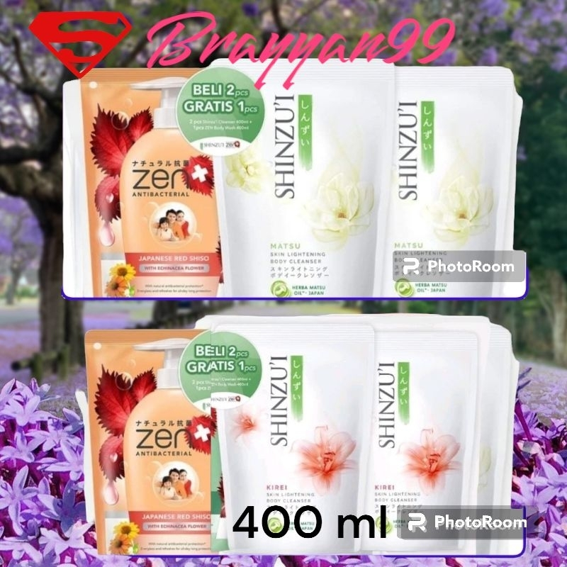 Sabun Shinzui Refill Beli 2 Gratis 1 Zen Refill 400ML