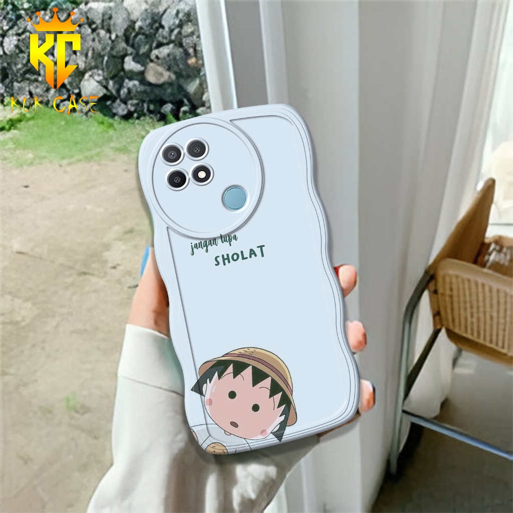 Case OPPO A15 GELOMBANG, Motif Aesthetic Bahan Softcase silicon Lentur - Skin / Casing Handpone - Ce