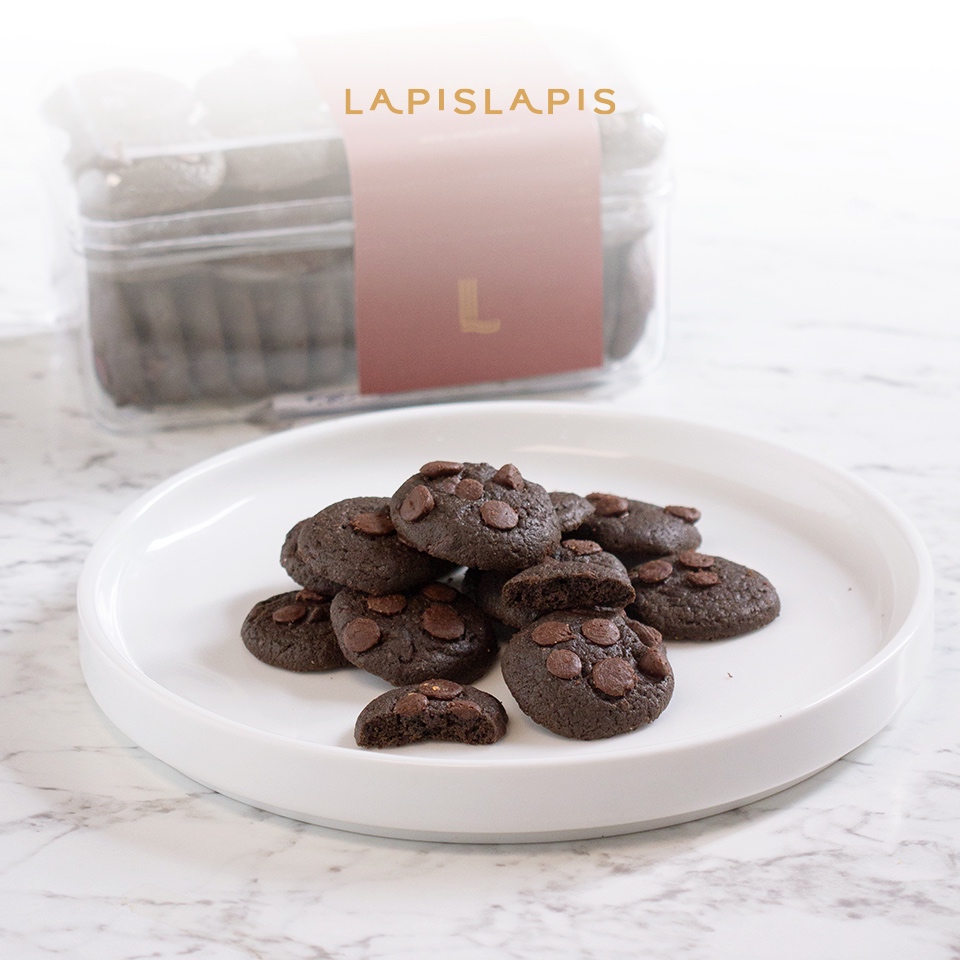 

Lapislapis - Chocodark Cookies Ukuran Medium