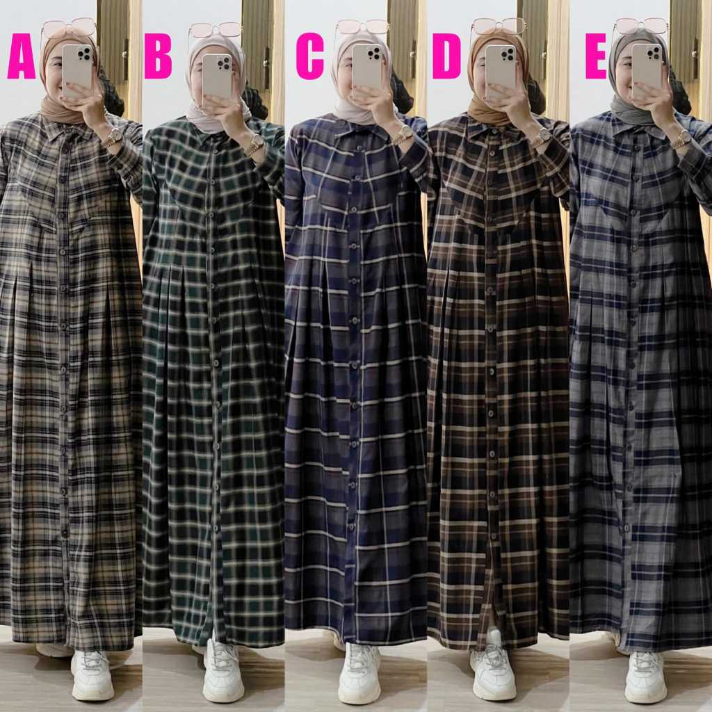 ORIGINAL Gamis GAZIA Dress Casual Qiran by Gagil - dress Terbaru kotak realpic ORI