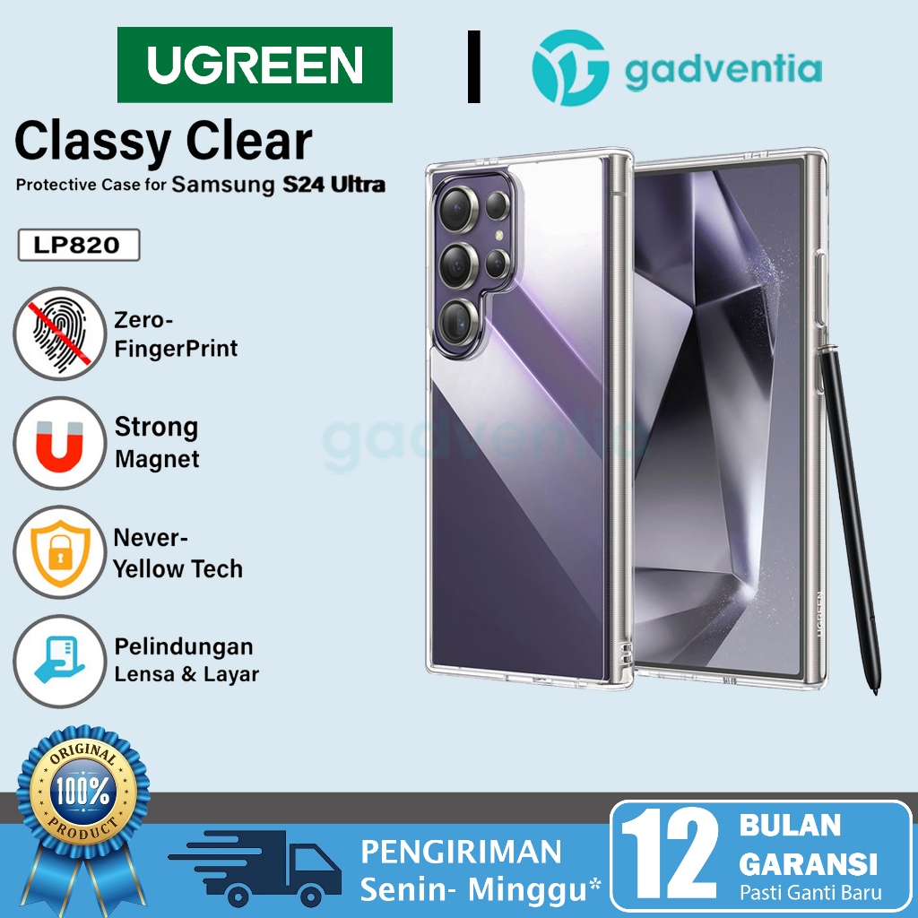 UGREEN Case Sarung Hp For Samsung S24 Ultra S24 Plus S24 Softcase Classy Clear Protective Premium Ca