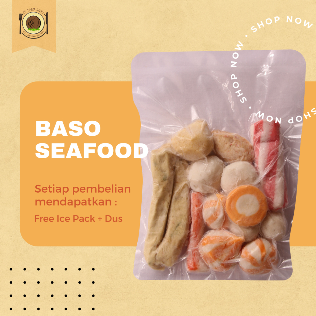

BASO SEAFOOD - BAKSO IKAN - AYAM - UDANG - SUKIYAKI