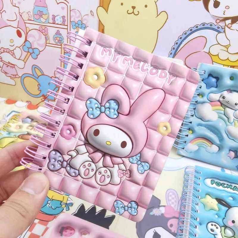 

NOTE BOOK Notes BUKU TULIS Cinnamonroll kuromi pompompurin LABUBU//Notebook buku catatan lucu