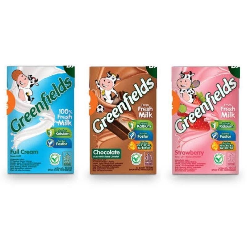 

Susu UHT Greenfield Greenfields Full Cream - Chocolate - Strawberry Milk
