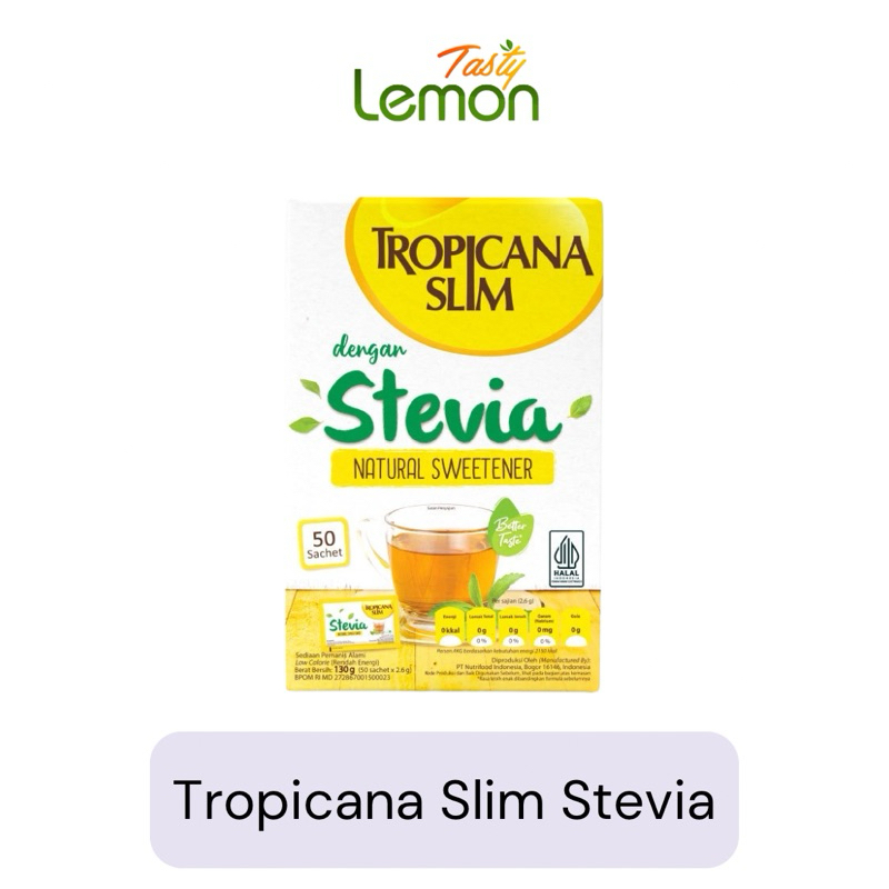 

Tropicana Slim Sweetener Stevia 1 Box 50 sachet