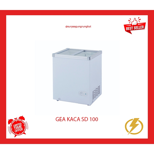 FREEZER BOX KACA GEA 100 LITER - SD 100