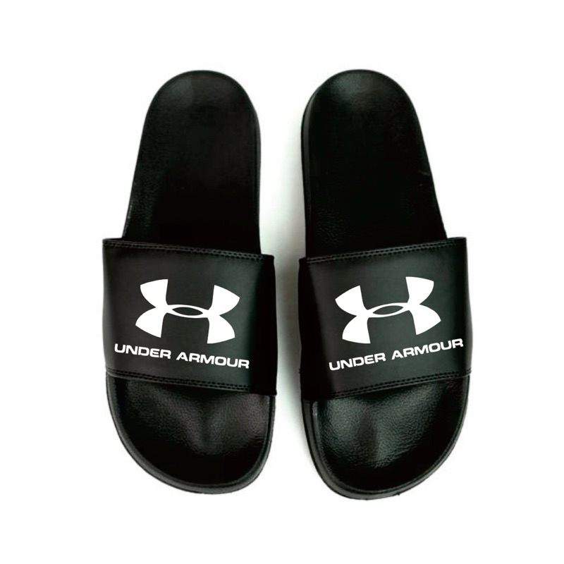 sendal under armour slip on full karet anti licin Sandal Slide Pria Wanita Sandal Slop Polos Upper L