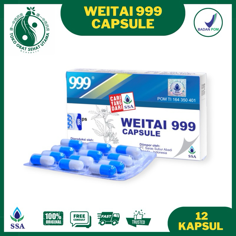 WEITAI 999 CAPSULE SSA / Meredakan Gangguan Lambung, Maag / wei tai 999weitai kapsul