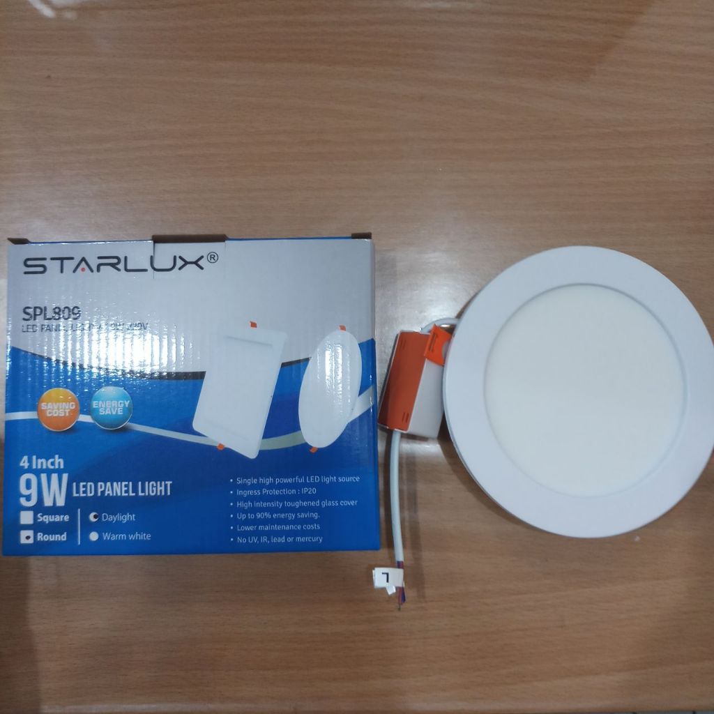 STARLUX LAMPU IB BULAT DOWNLIGHT PANEL PUTIH / LED INBOW 9W PLAFON