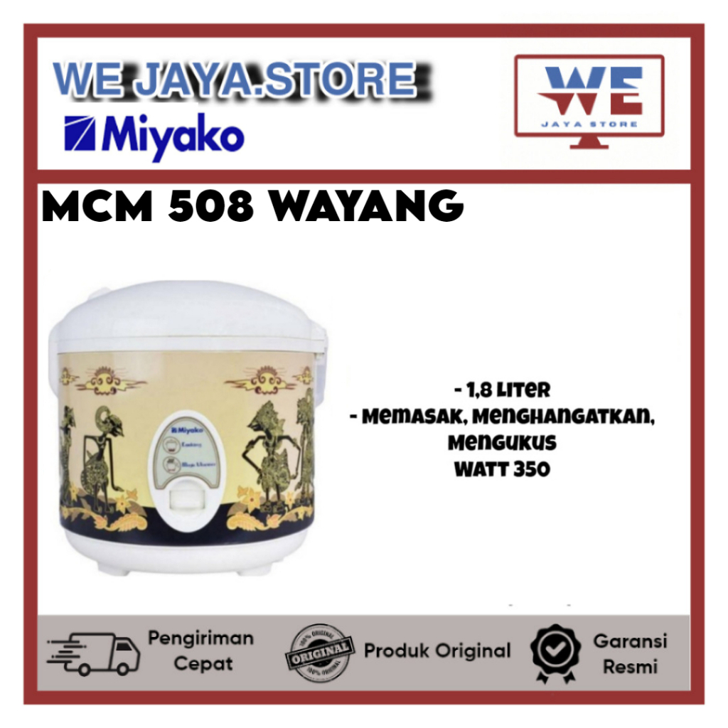 RICE COOKER MIYAKO MCM508 WAYANG 1.8LITER