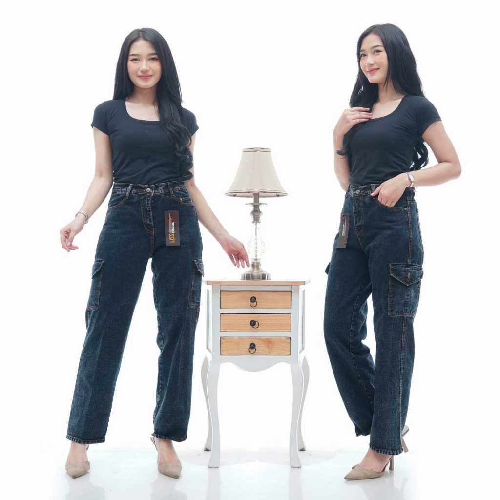 CARGO PANTS JEANS WANITA / CELANA CARGO / CELANA CARGO WANITA / CELANA CARGO JEANS