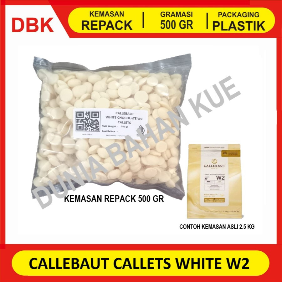 

WHITE CHOCOLATE CALLEBAUT W2 REPACK 500 GR /WHITE CHOCOLATE COUVERTURE