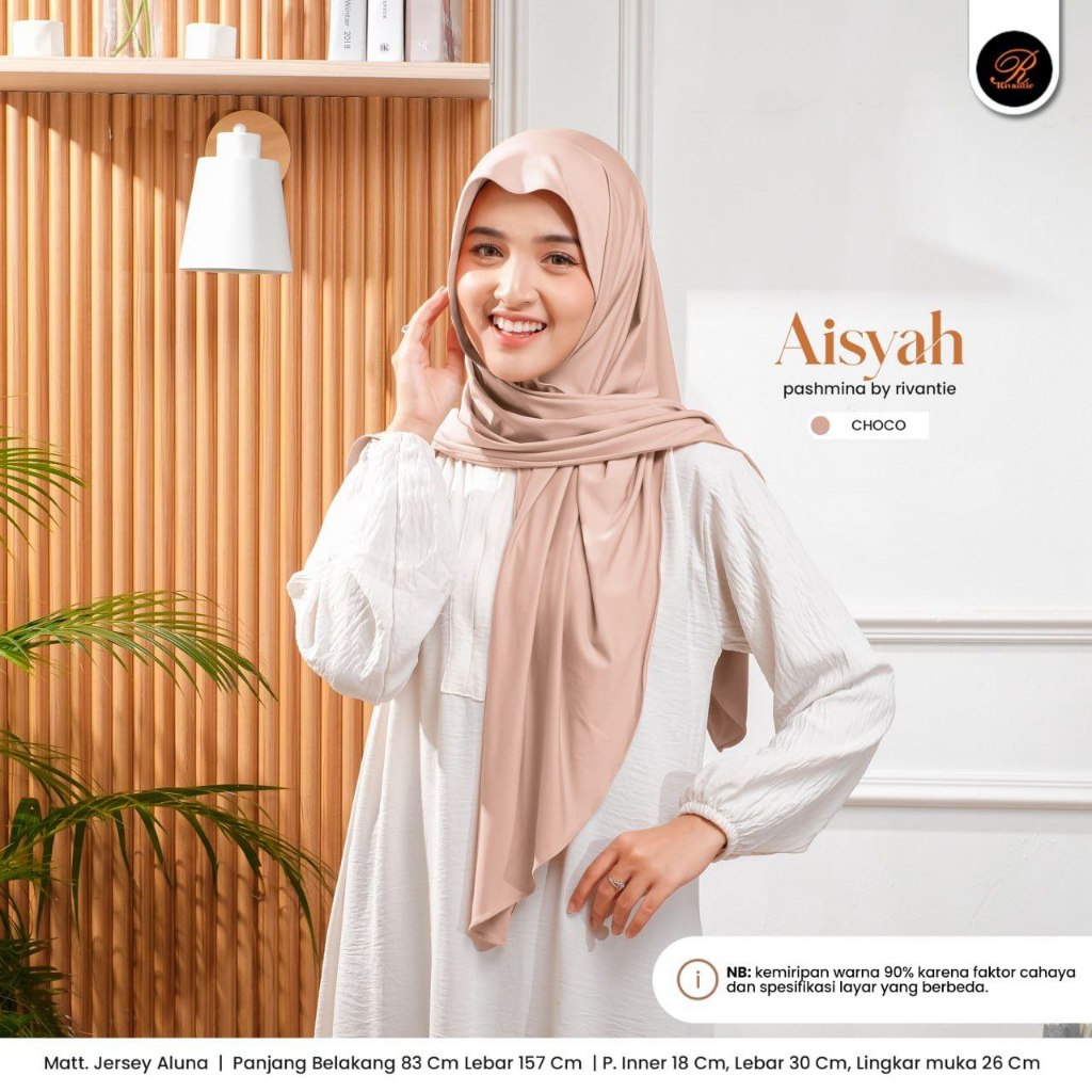 Pashmina Jersey Inner Instan / Ready Warna Salem, Espresso