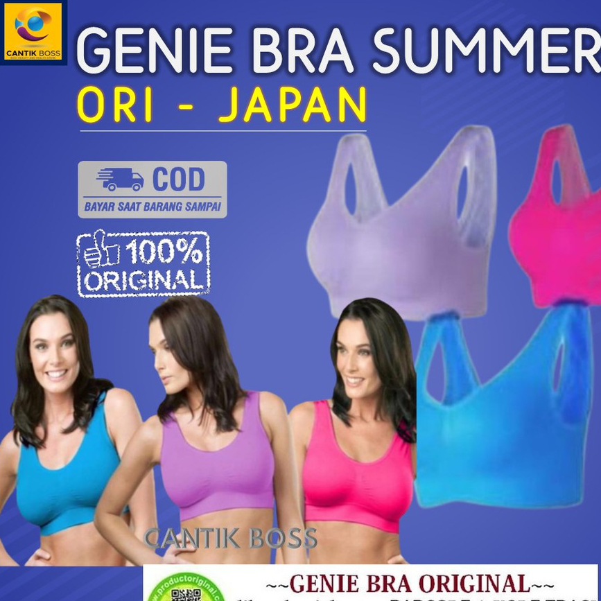 Genie Bra  Isi 3 Bh Beha Wanita Tanpa Kawat Untuk Sport Olahraga Gym Push Up Jumbo Remaja Dewasa