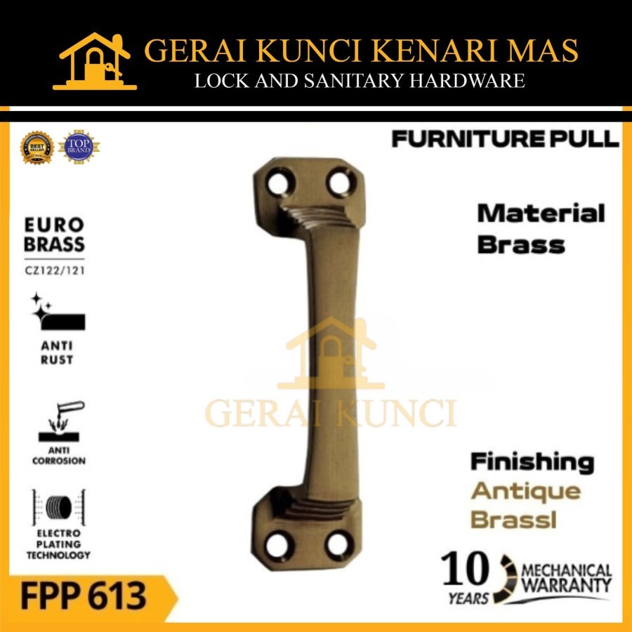 Tarikan Laci Lemari Tarikan Jendela PALOMA FPP 613 Castle 90mm